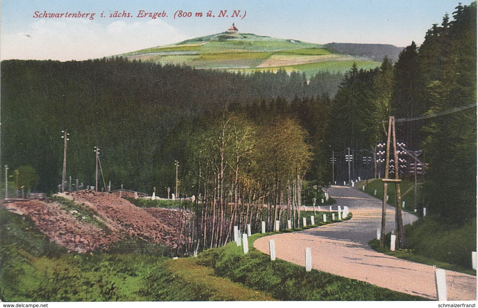 AK Seiffen Dittersbach Blick Bahnhof Schwartenberg Gasthof Baude Stempel A Neuhausen Niederseiffenbach Heidersdorf Sayda - Neuhausen (Erzgeb.)