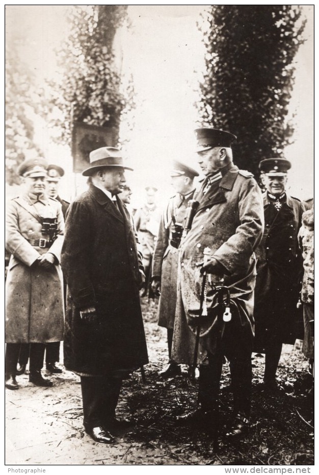 Allemagne Grandes Manoeuvres Militaires Hindenbourg Et Groener Ancienne Photo Meurisse 1930 - Guerre, Militaire