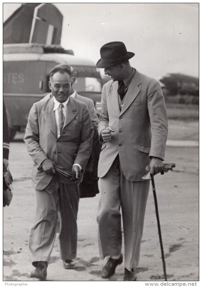 Paris Le Bourget Prince Kindavong Laos Indochine Lenglade Ancienne Photo 1945 - Famous People