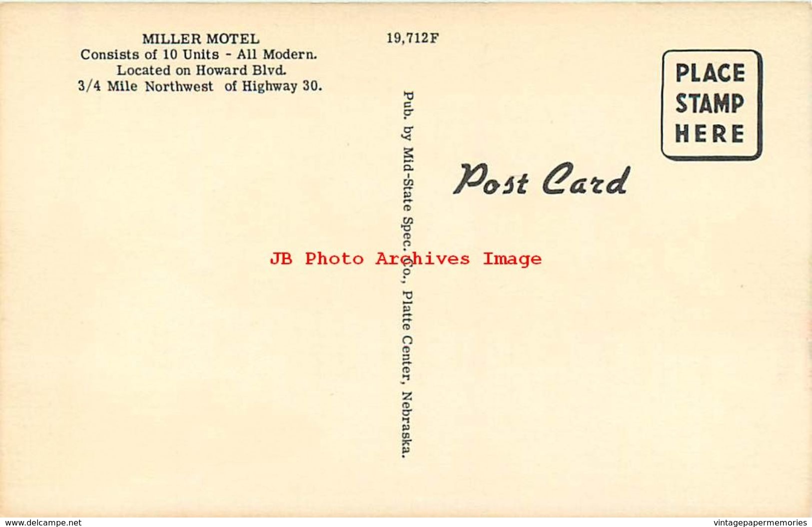 278385-Nebraska, Columbus, Miller Motel, Linen Postcard, Mid-State Speciality Co No 19,712F - Columbus