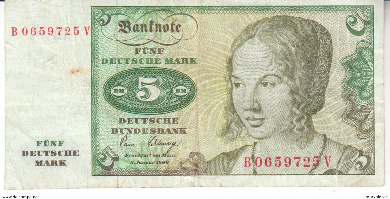 1792     5  DM  1980 - 5 Deutsche Mark