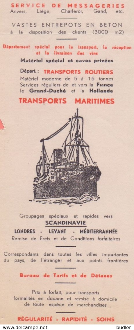 1950: Lettre De ## F. HALBART & Cie, Rue Vanden Boogaerde, 19-21, BR. ## Aux ## Anc. Ets. H.L. BECKER Fils & C°, Rue ... - Trasporti