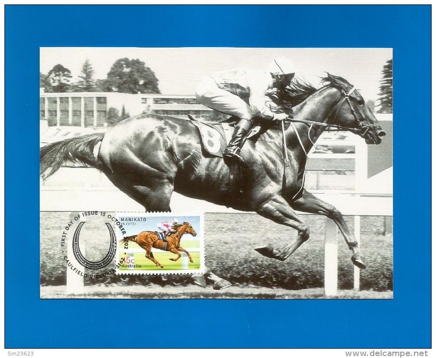 Australien 2002 Mi.Nr. 2183 I , Champions Of The Turf - Manikato - Maximum Card - First Day 15 OCT 2002 - Ippica