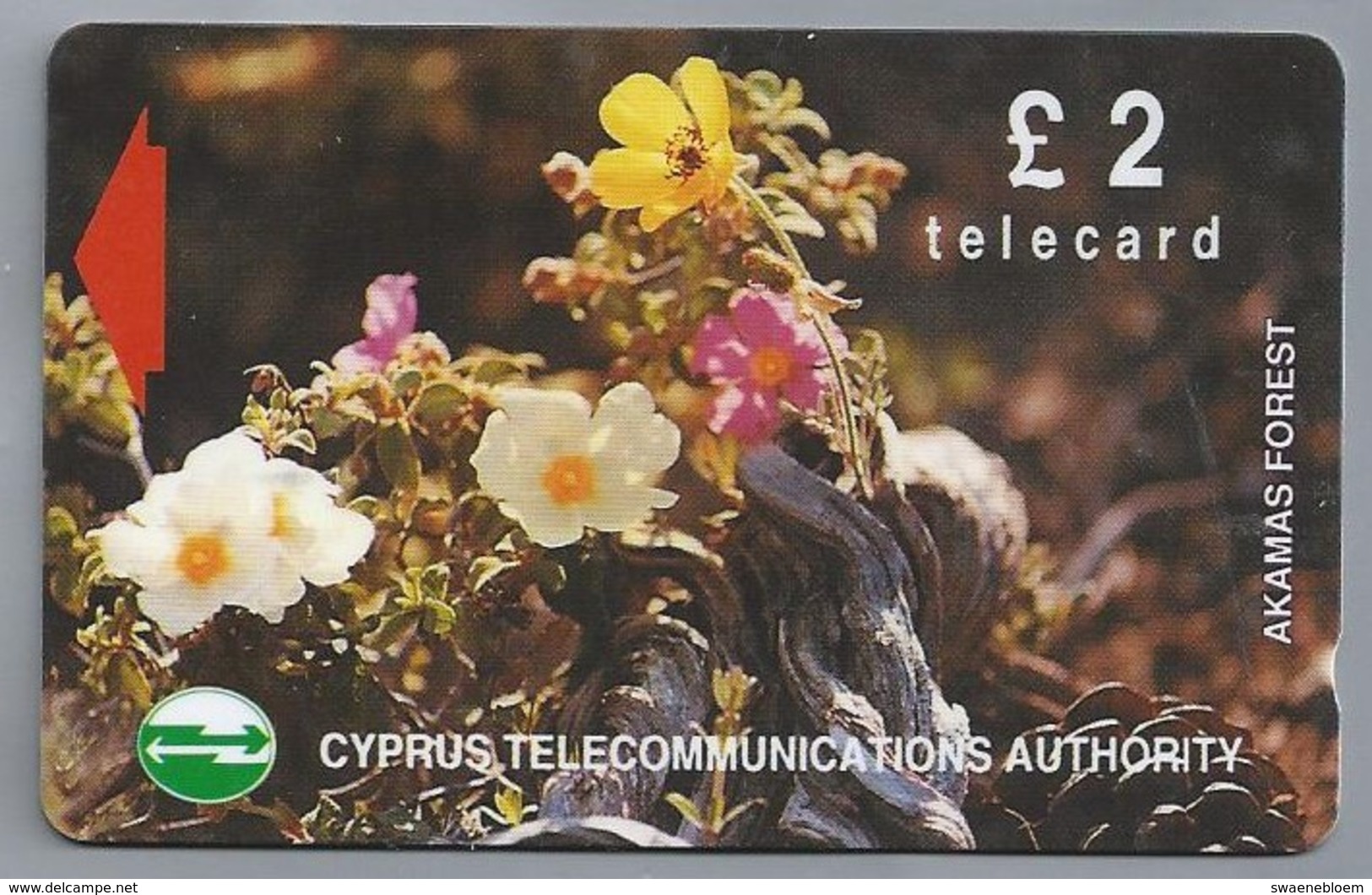 CY.- Telefoonkaart.- Cyprus Akamas Forest Plantes Fleurs.  £ 2 - Phonecard - Telecard - 16CYPA - Fleurs