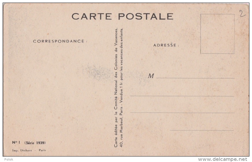 Bn - Cpa Illustrée Redon - Hésitation (Comité National Des Colonies De Vacances) - Redon