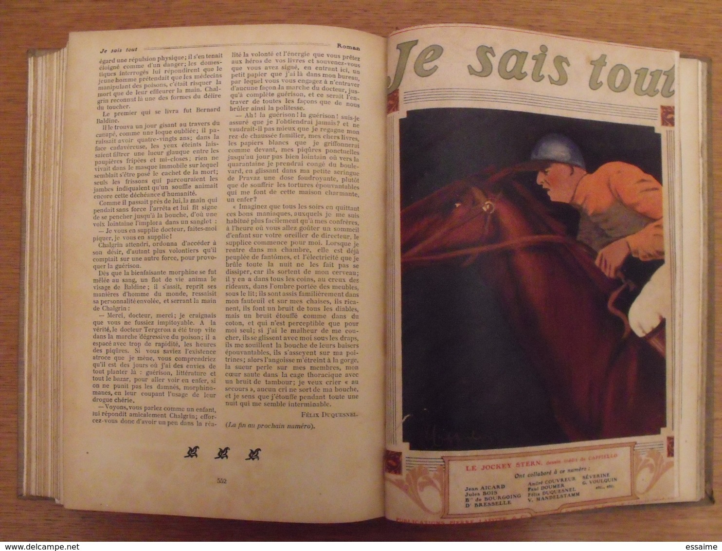 Je Sais Tout. année complète 1909 en 2 tomes. Pierre Lafitte. reliure éditeur