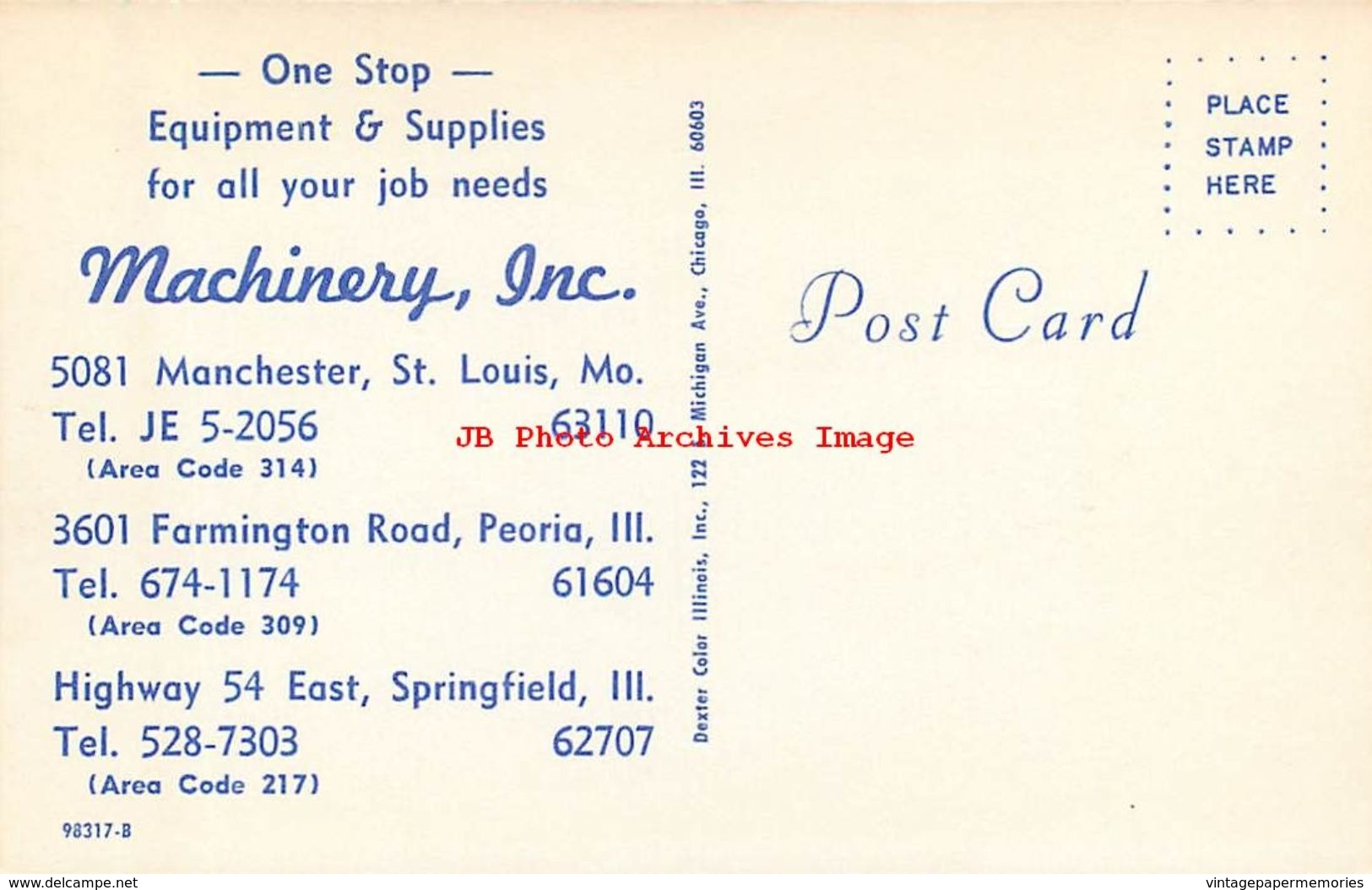 278735-Illinois, Peoria, Machinery Inc, Equipment & Supplies, Dexter Press No 98317-B - Peoria