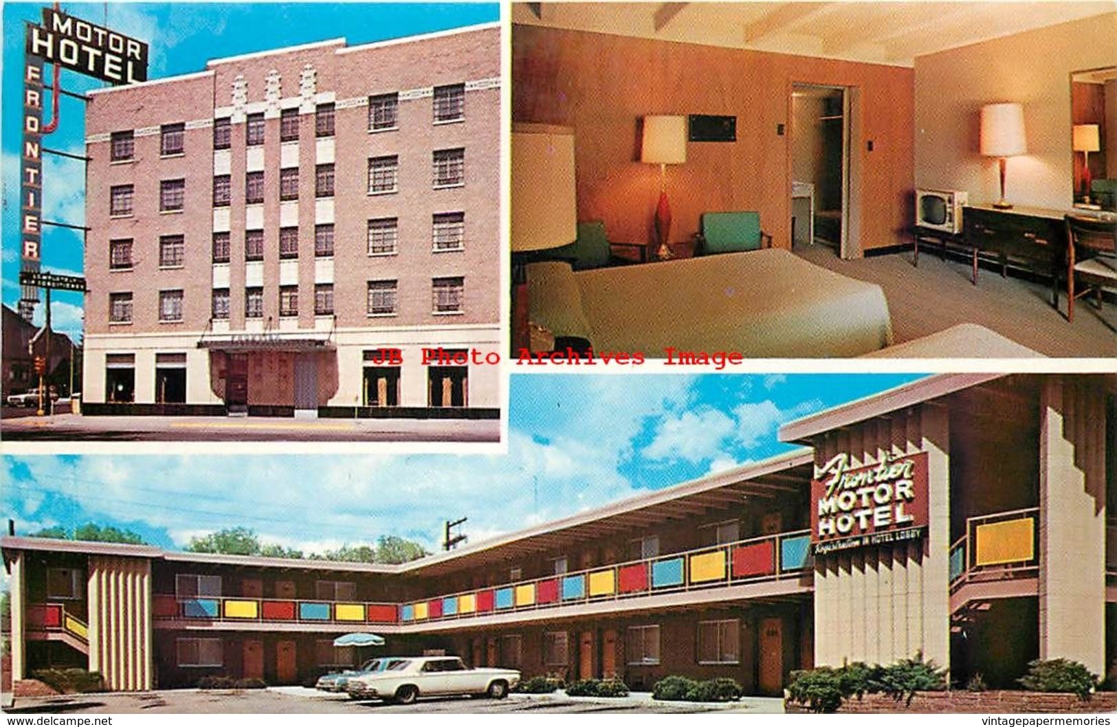 278899-Wyoming, Cheyenne, Frontier Motor Hotel, Multi-View, Bill Nation By Dexter Press No 16878-C - Cheyenne