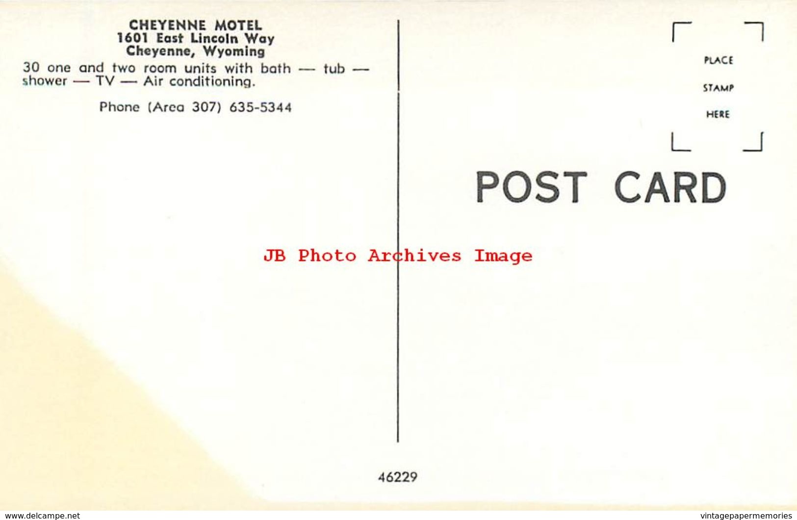 278905-Wyoming, Cheyenne, Cheyenne Motel, Lincoln Highway, No 46229 - Cheyenne