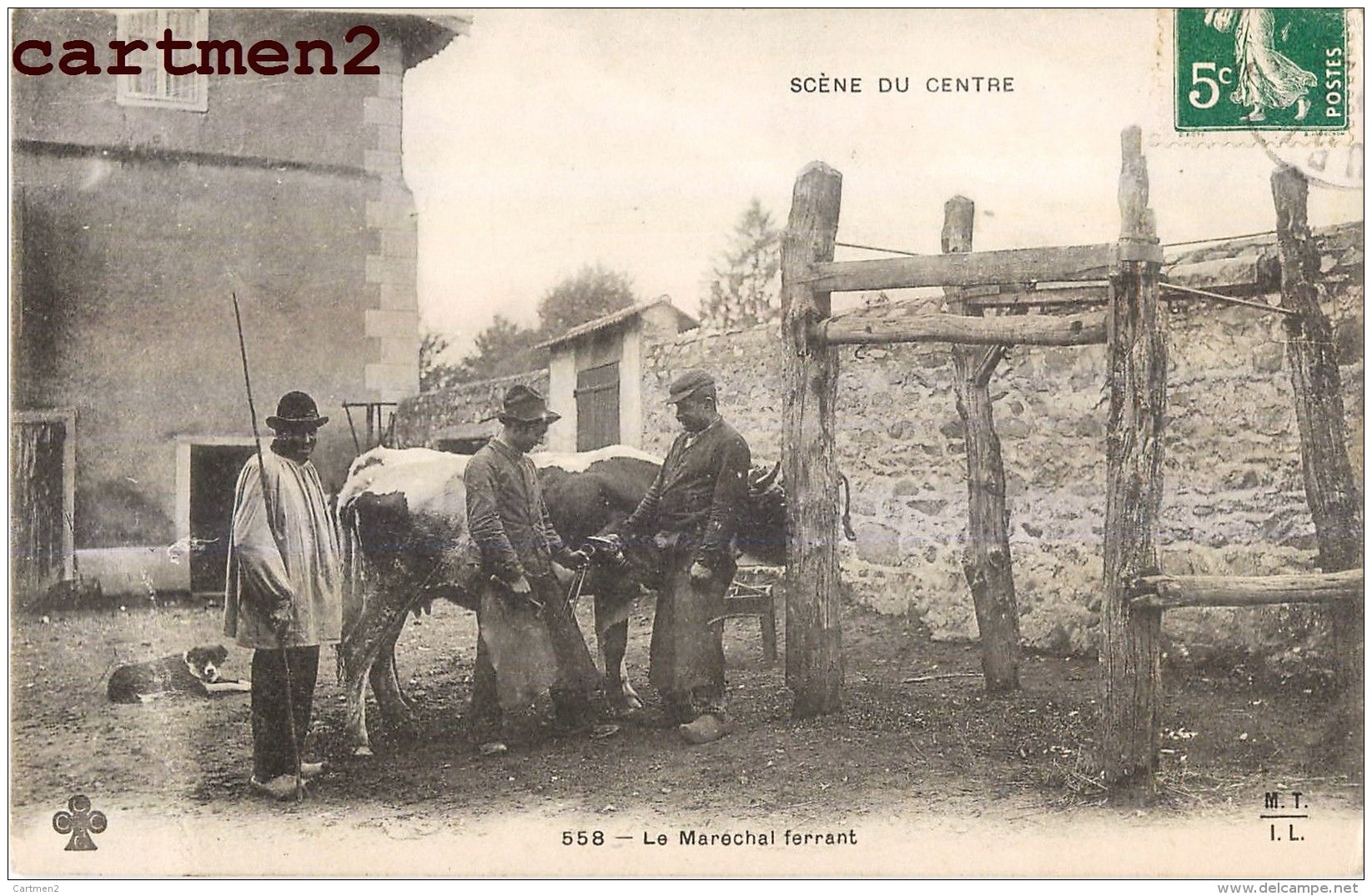 SCENE DU CENTRE LE MARECHAL FERRANT NORMANDIE CALVADOS METIER FERME AGRICULTURE - Andere & Zonder Classificatie