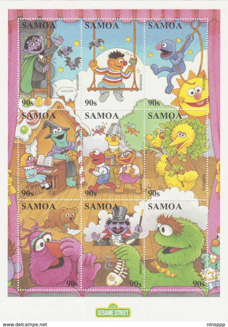 Samoa SG 1060-1068 2000 Sesame Street  Sheetlet - Samoa