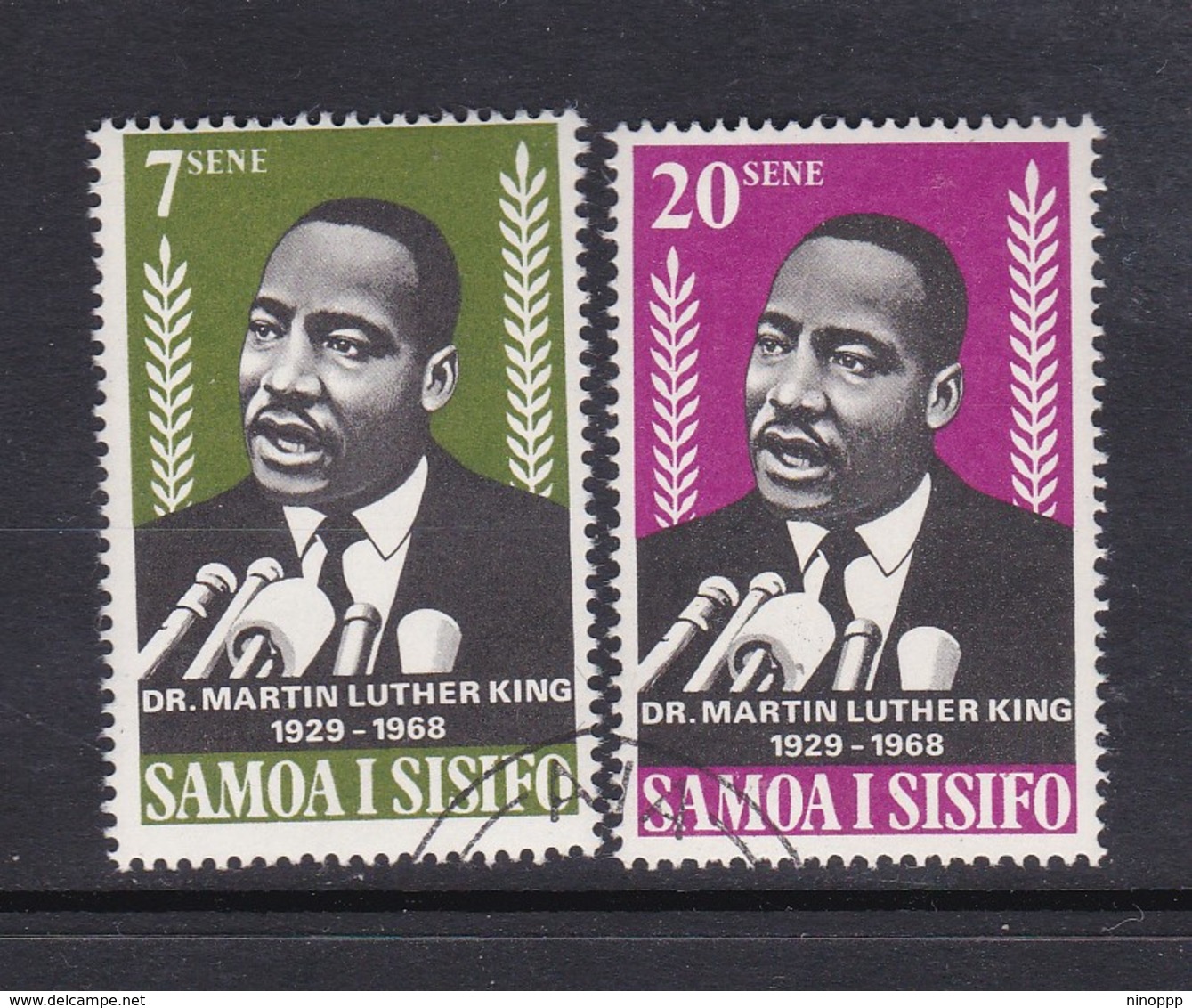 Samoa SG 313-314 1968 Martin Luther King,used - Samoa