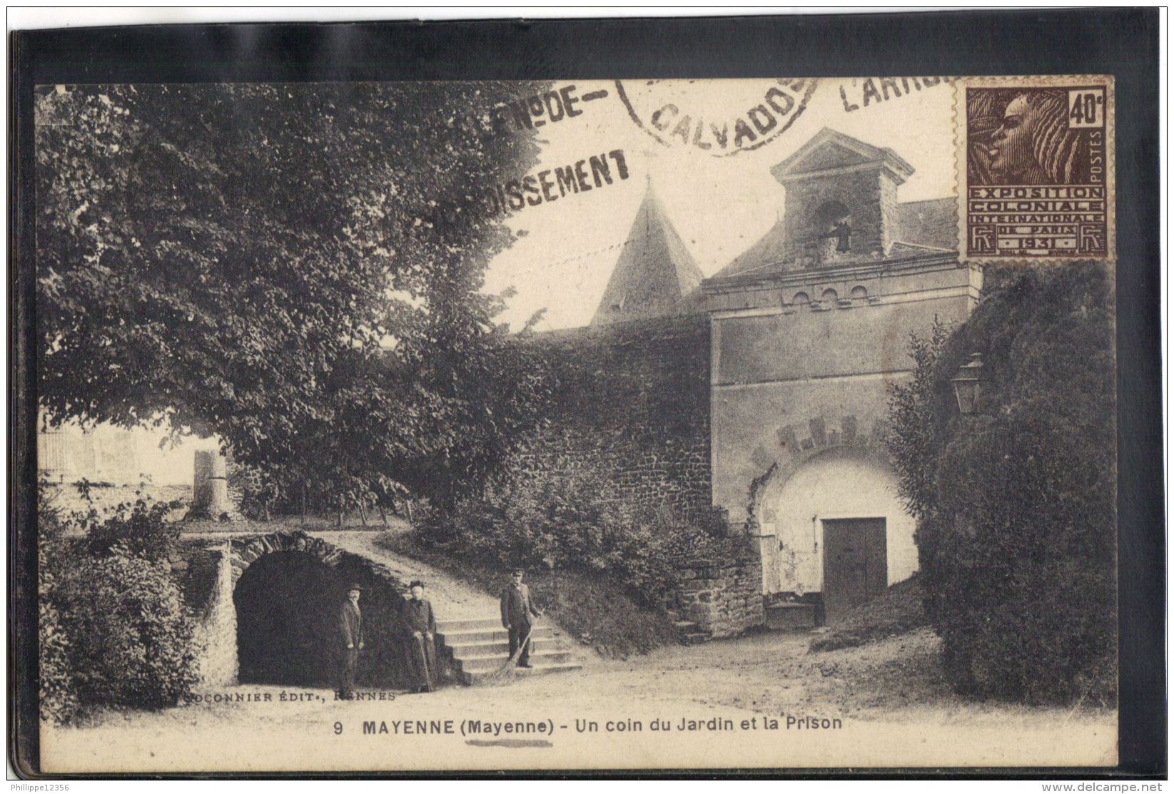 5330. MAYENNE . UN COIN DU JARDIN ET LA PRISON . (recto Verso) ANNEE . 1931 .  EDIT.  COCONNIER - Mayenne