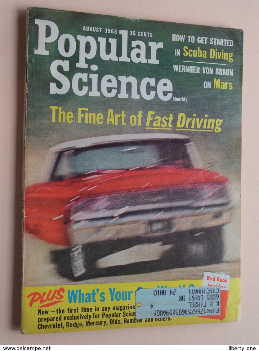 POPULAR SCIENCE Monthly - August 1963 - 35 Cents ( The Fine Art Of Fast Driving ) CAMEL Pub ! - 1950-Heute