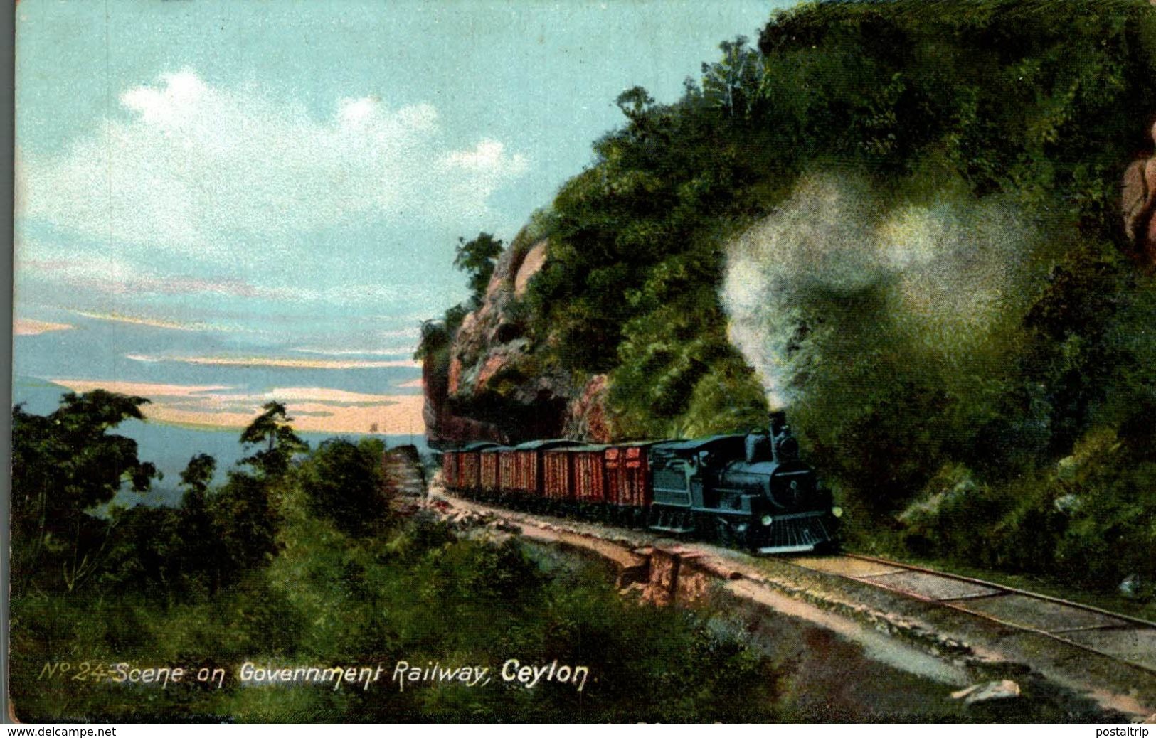 SCENE GOVERNMENT RAILWAY CEYLON   SRI LANKA . CEYLON CEYLAN - Sri Lanka (Ceilán)