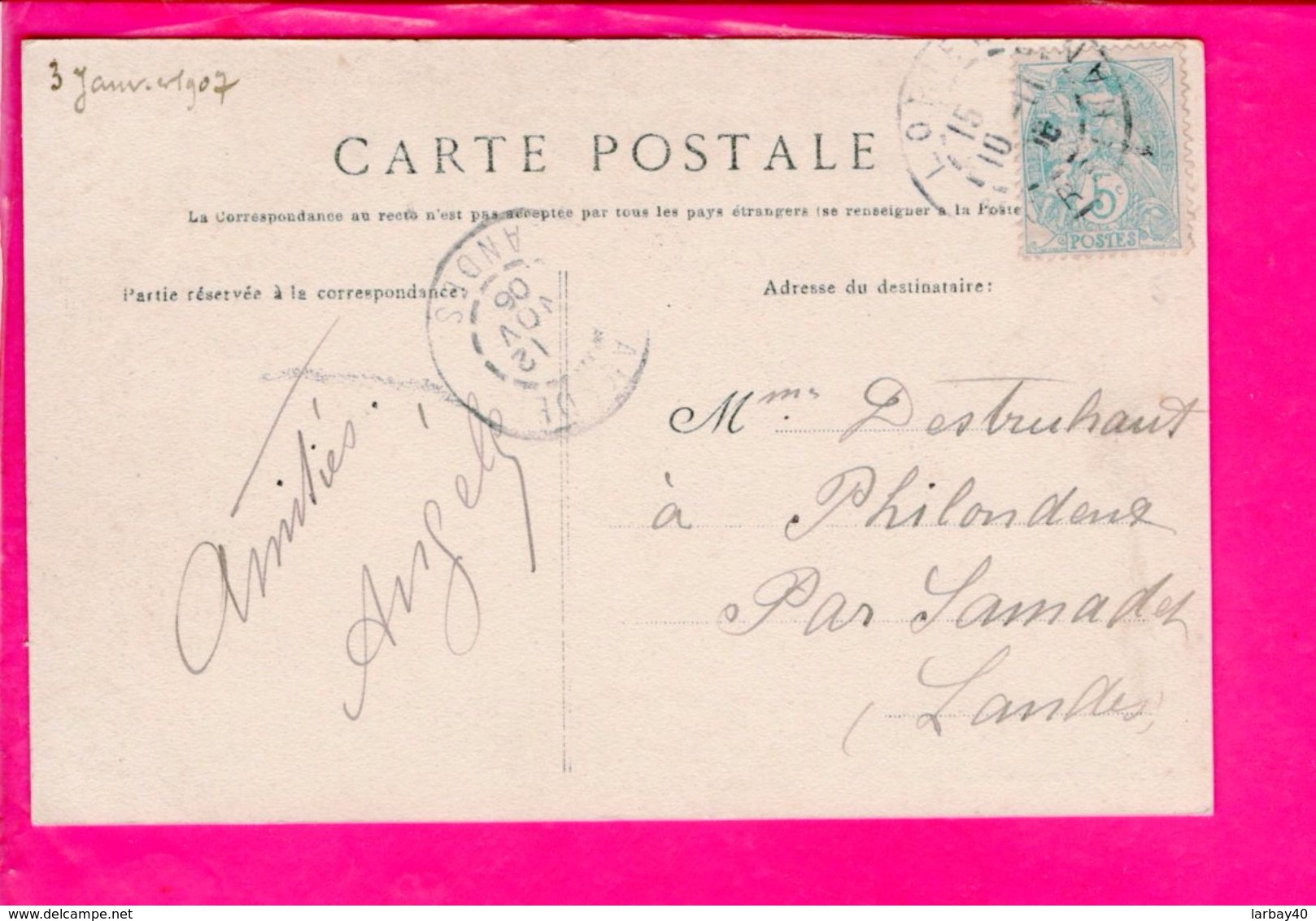 Cpa  Carte Postale Ancienne  - Lorient Cours De La Bore - Lorient