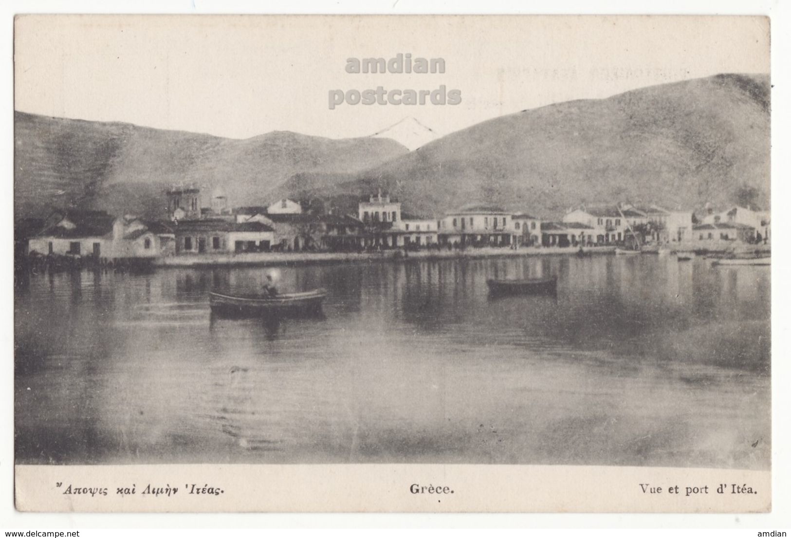 GREECE, ITEA, General Town View And Port, 1910s Vintage Postcard - Greece