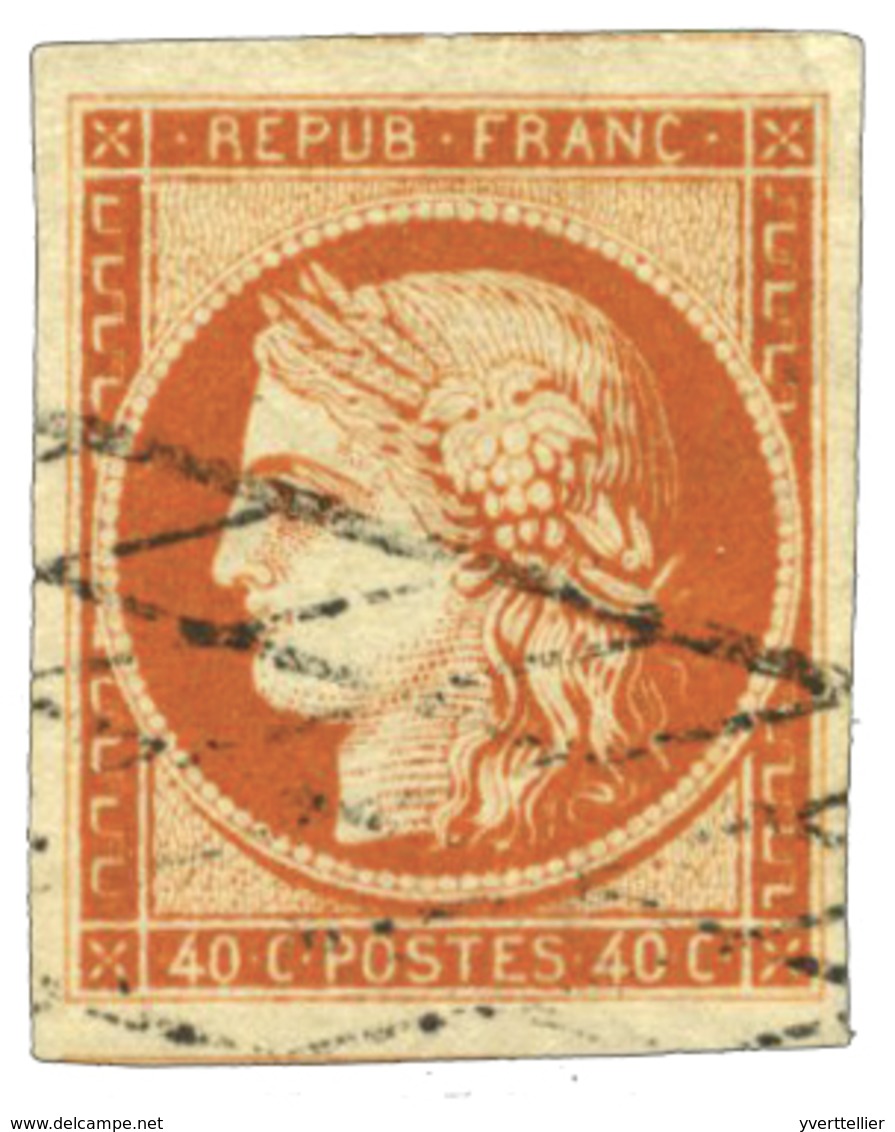 16 N°5 Obl. TB 40 C. Orange. Oblitération Grille Sans Fin - Other & Unclassified