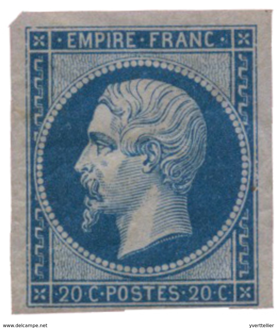 59 N°14B** 20 C. Bleu Type II. Superbe Exemplaire Sans Charnière - Autres & Non Classés