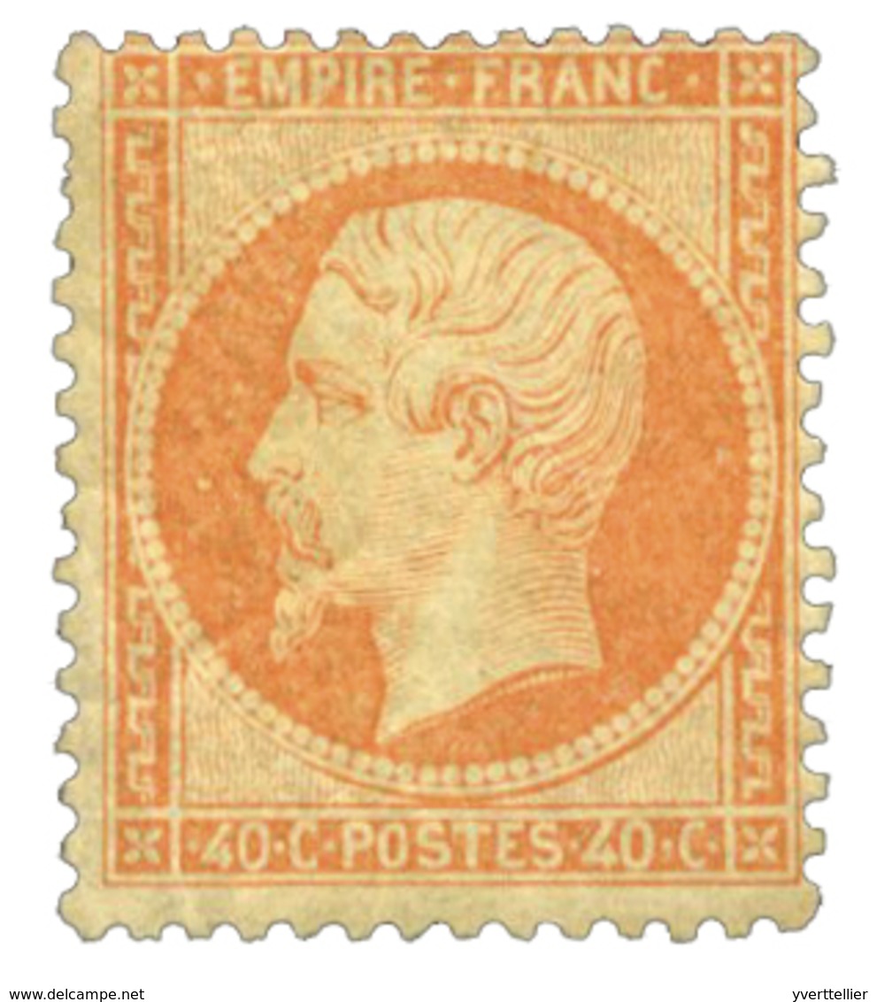 82 N°23* B 40 C. Orange. Léger Pli Et Forte Charnière. Signé Scheller - Autres & Non Classés