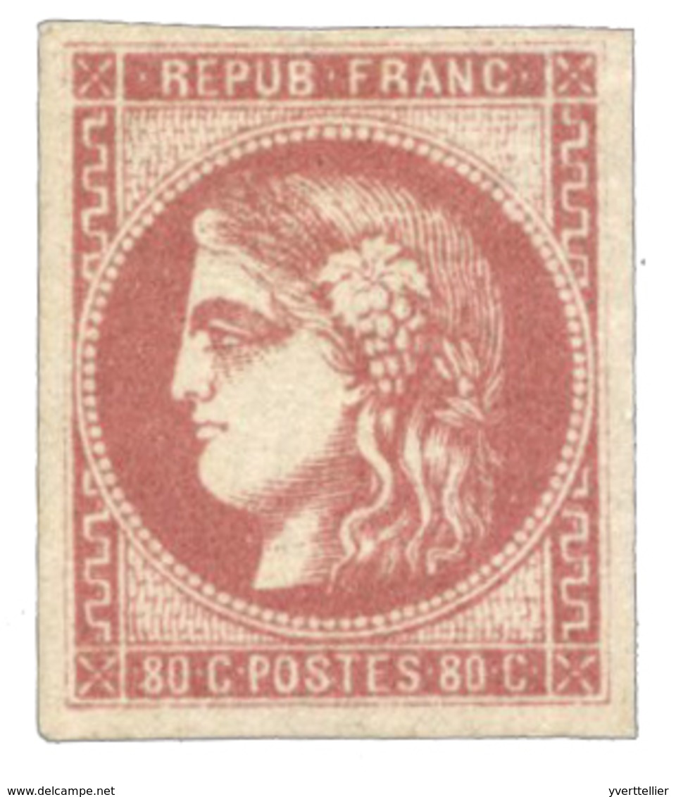 154 N°49* 80 C. Rose. Signé Brun - Other & Unclassified