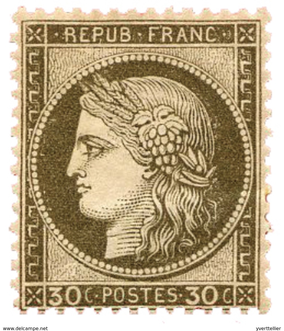 173 N°56* 30 C. Brun. Charnière Forte Sinon TB - Other & Unclassified