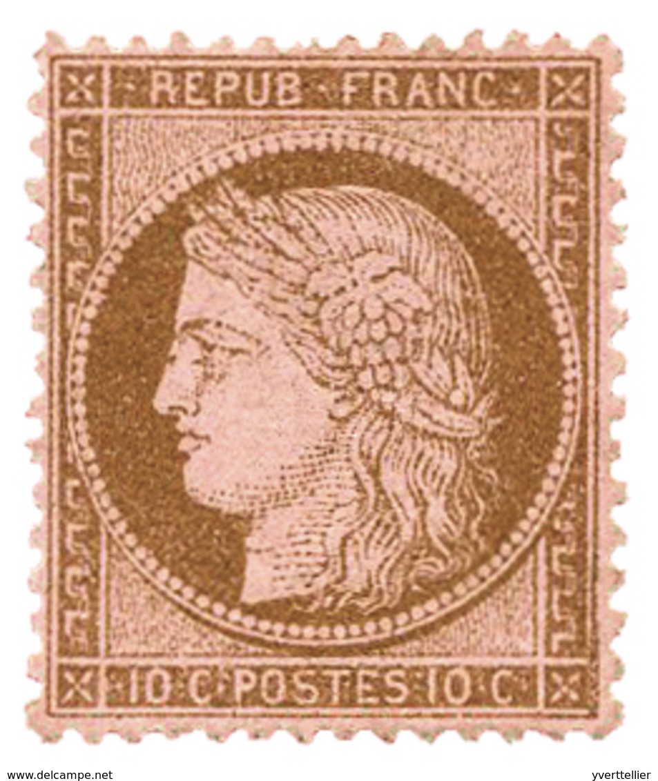 177 N°58* 10 C. Brun S. Rose. Infime Charnière - Autres & Non Classés