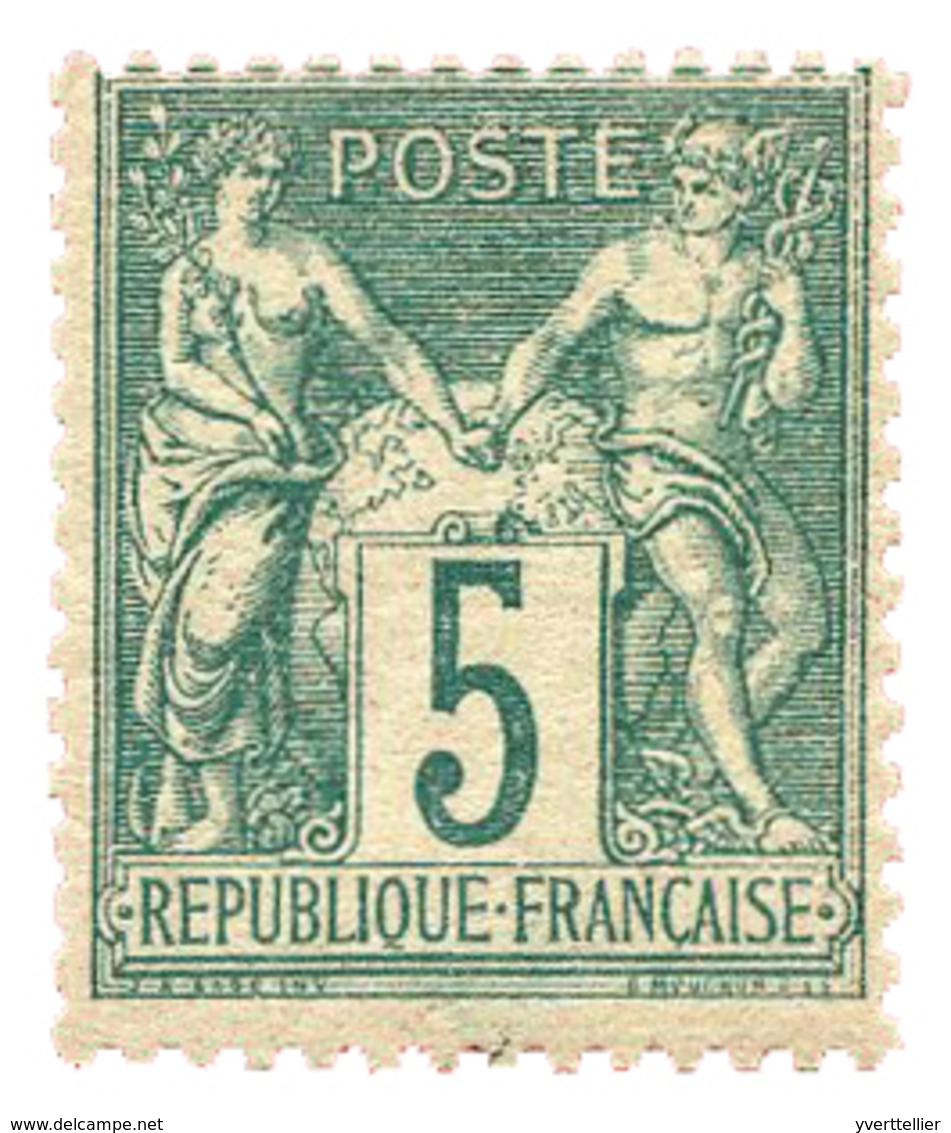 188 N°64** 5 C. Vert. Fraicheur Postale, Signé Roumet - Other & Unclassified