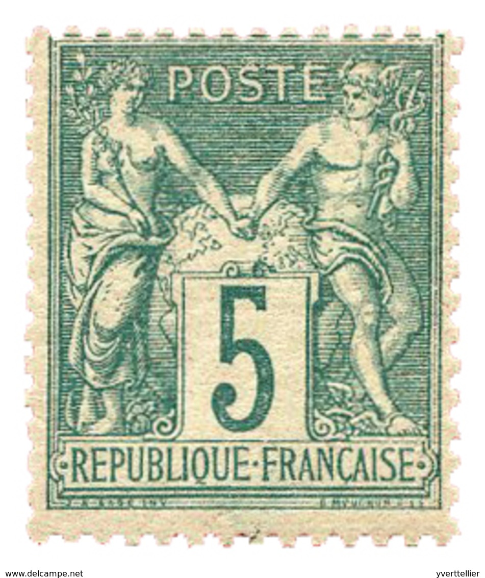 188 N°64** 5 C. Vert. Fraicheur Postale, Signé Roumet - Autres & Non Classés