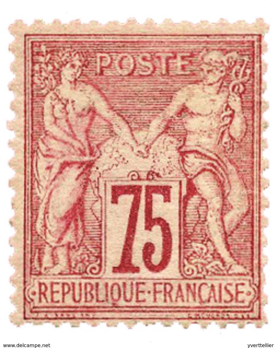 193 N°71(*) 75 C. Carmin. Gomme Non Originale - Autres & Non Classés