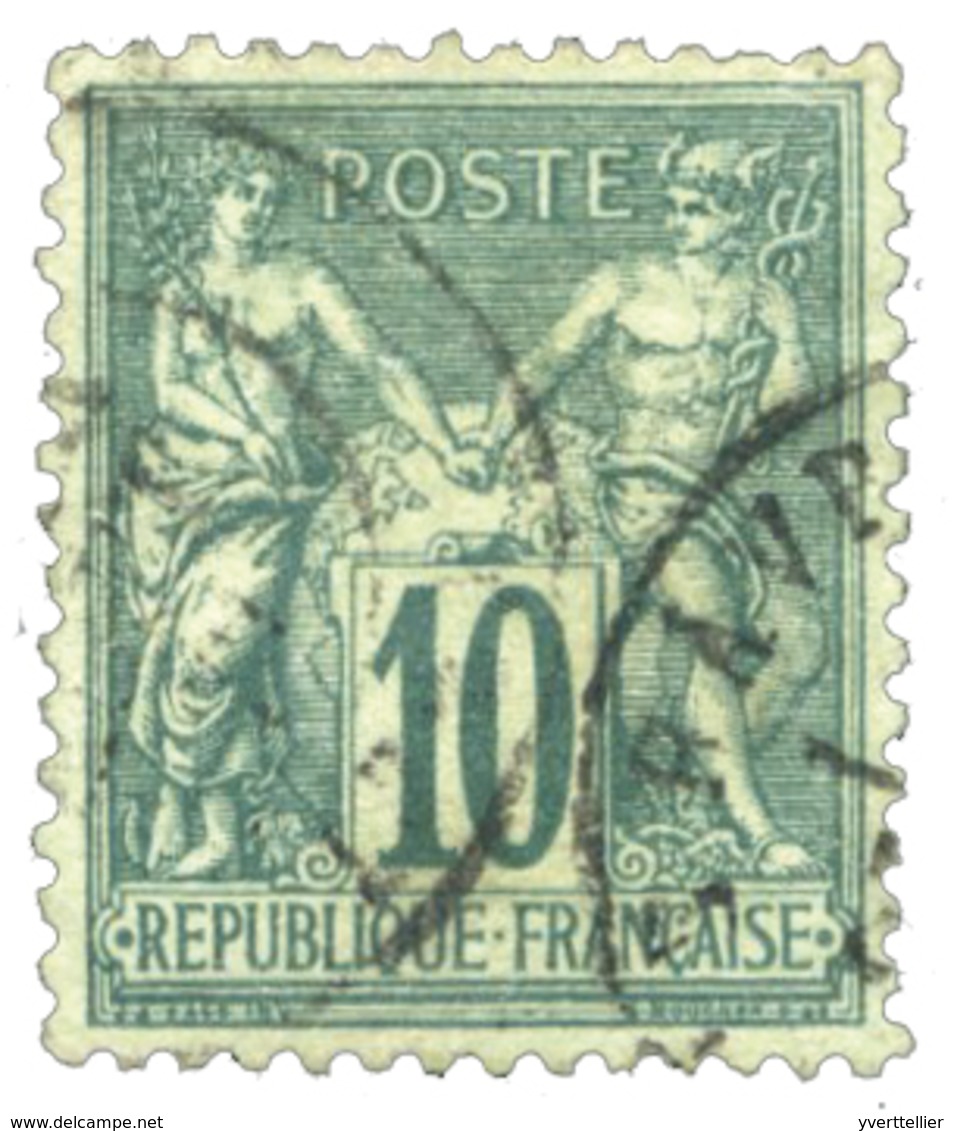 197 N°76 Obl. TB 10 C. Vert. - Other & Unclassified