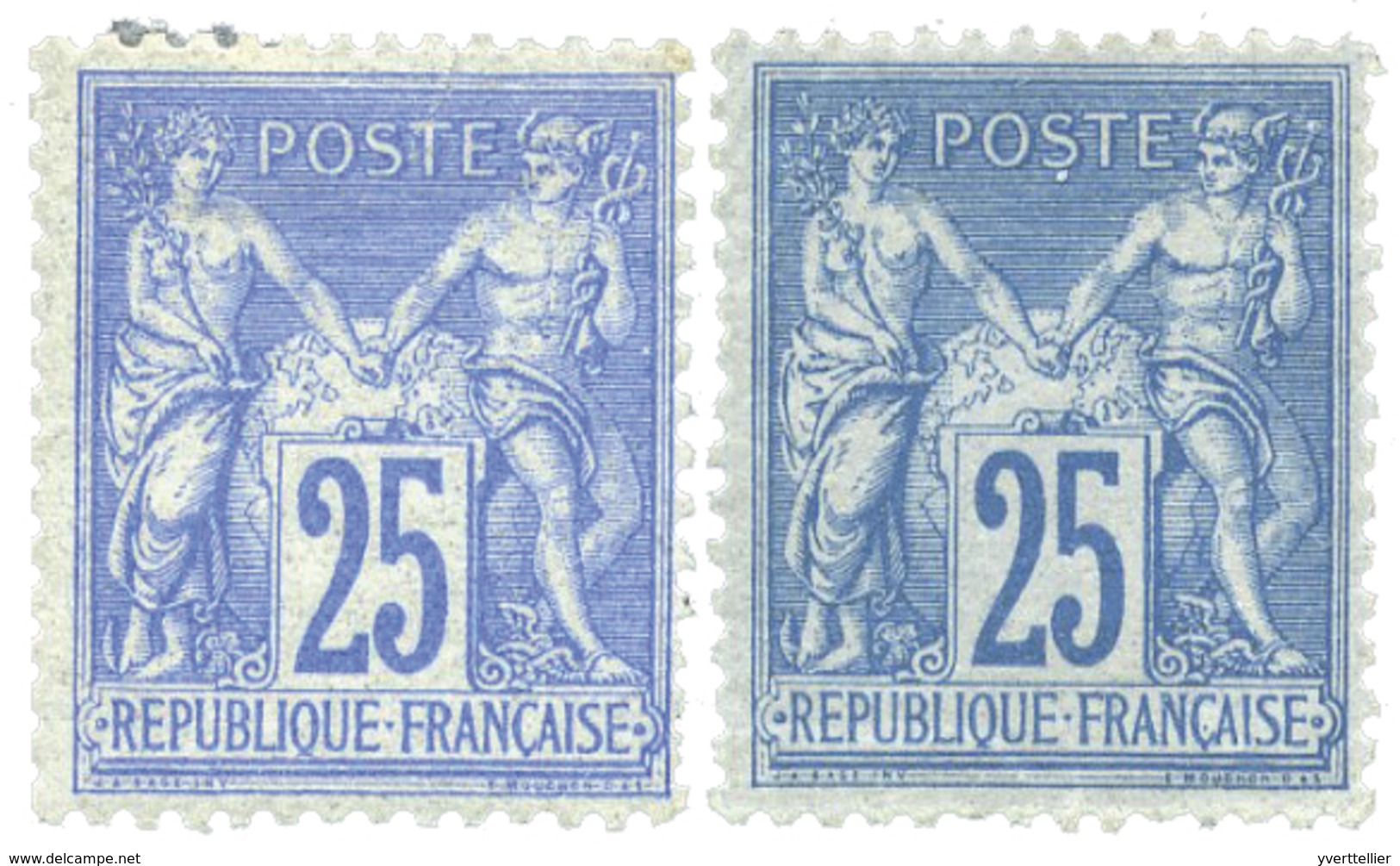 201 N°78/79(*) 25 C. Outremer Et Bleu, Neufs Sans Gomme. - Other & Unclassified