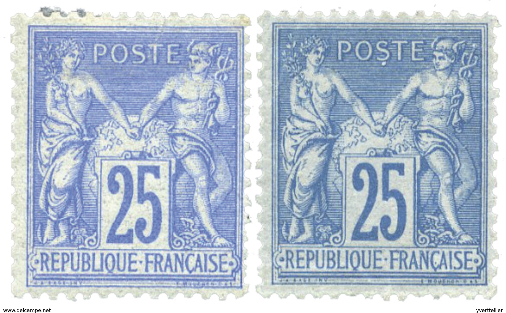 201 N°78/79(*) 25 C. Outremer Et Bleu, Neufs Sans Gomme. - Autres & Non Classés