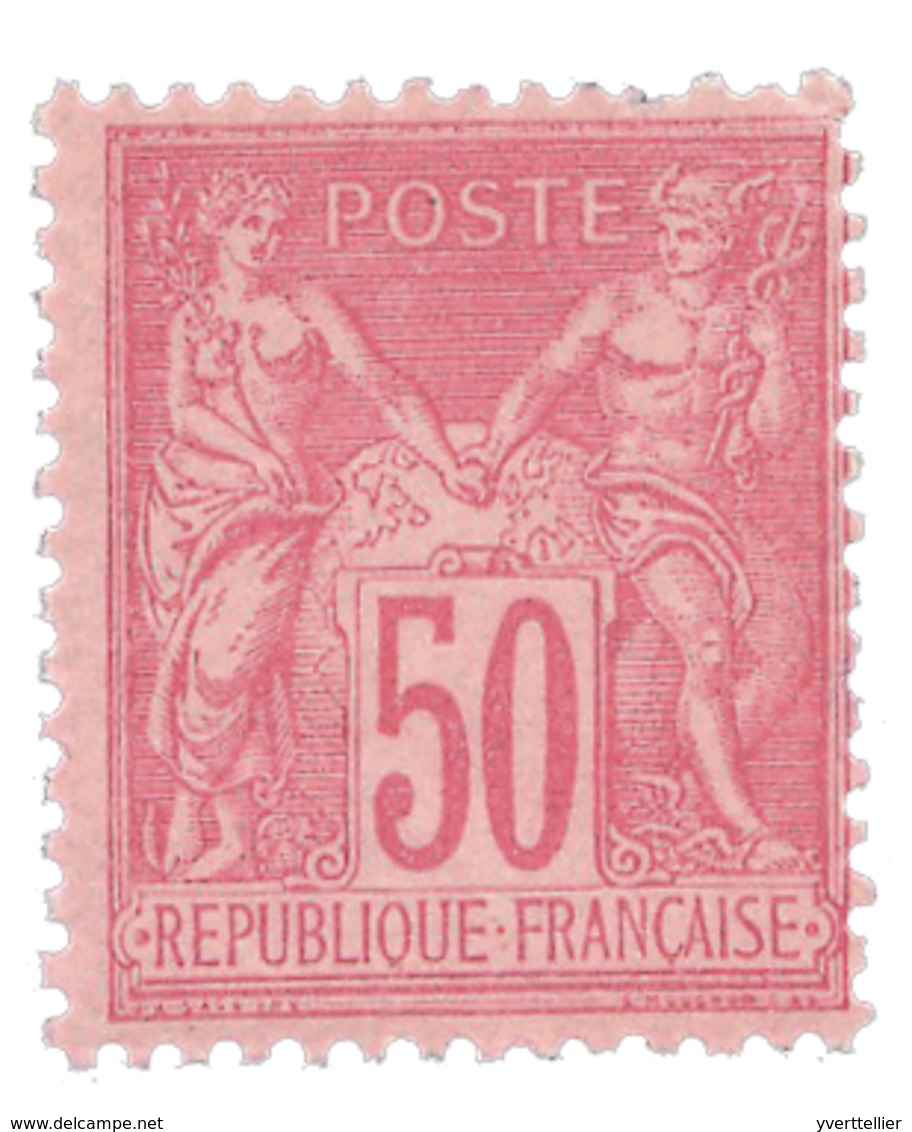 224 N°98** 50 C. Rose Type II. Très Légère Adhérence. - Autres & Non Classés