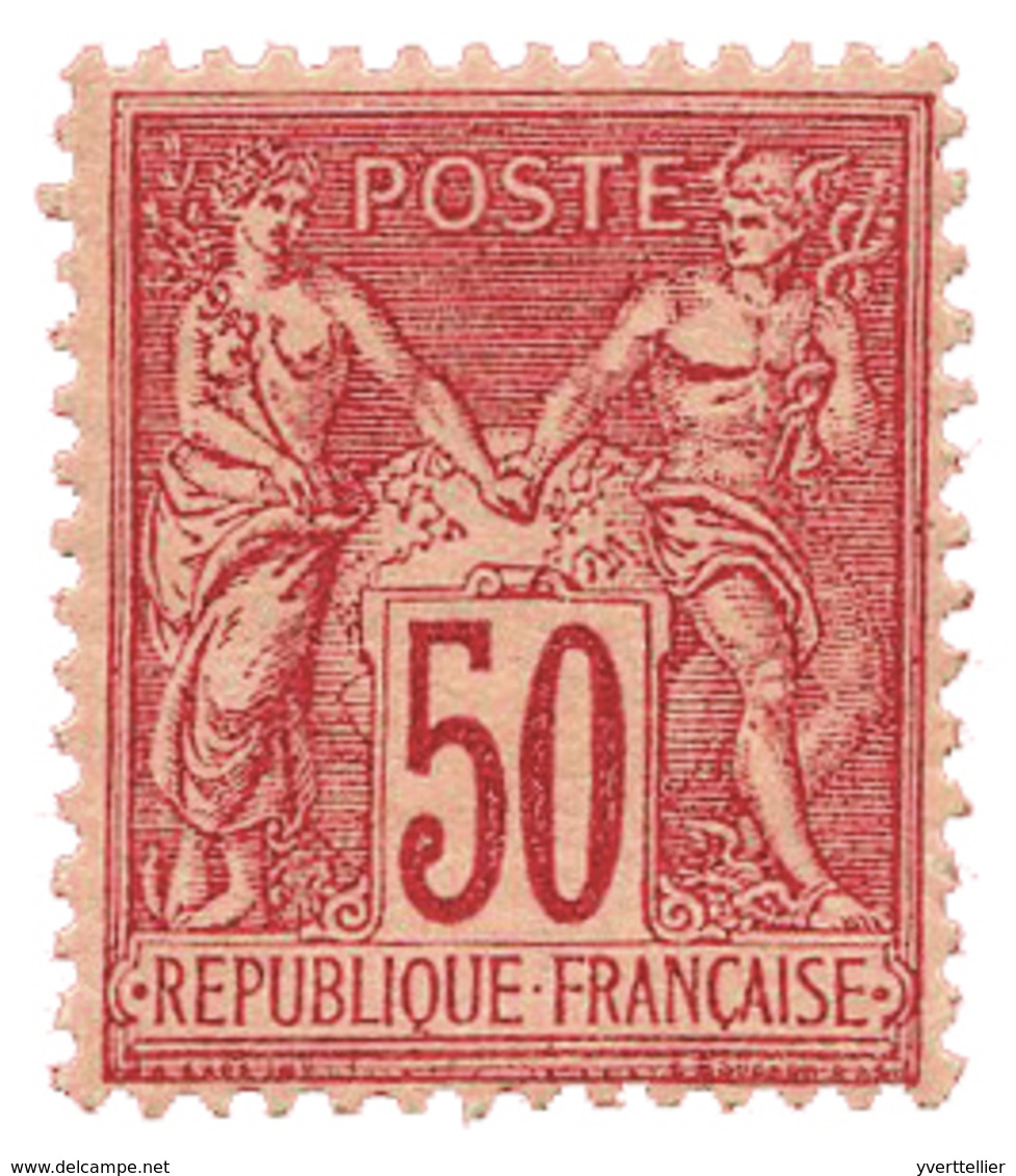 227 N°98* 50 C. Rose Type II - Other & Unclassified