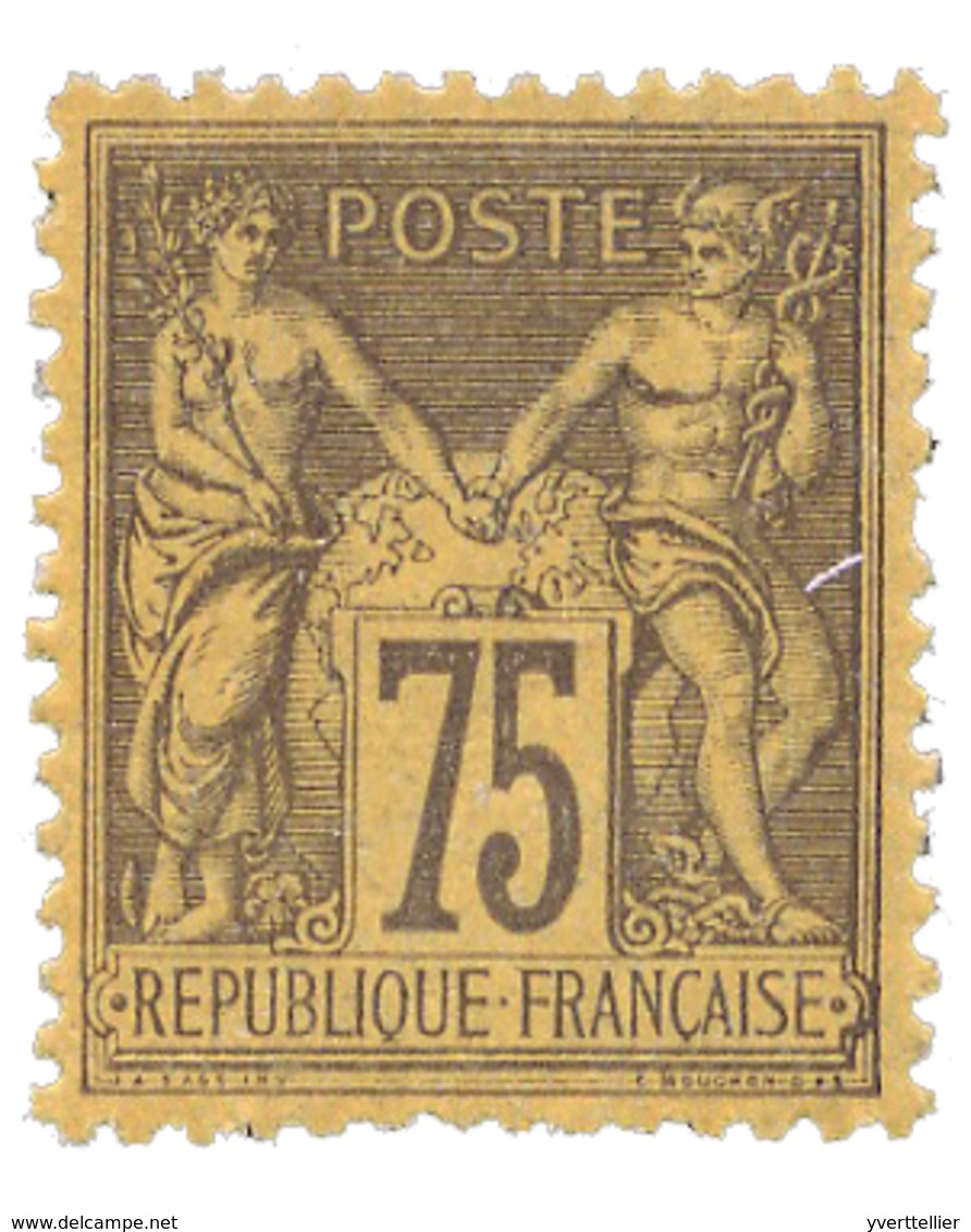 230 N°99** 75 C. Violet S. Orange. Une Dent Courte. - Autres & Non Classés