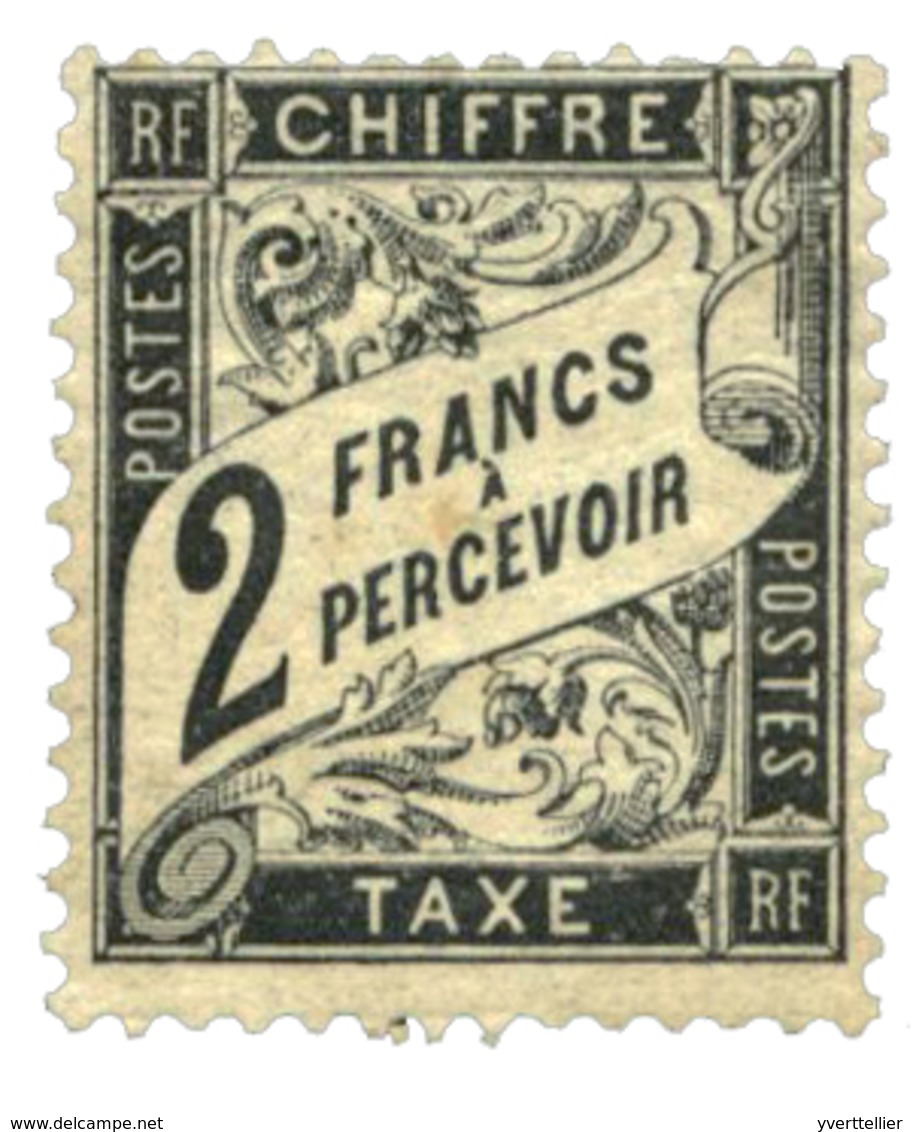 263 Taxe N°23* 2 F. Noir. Charnière Légère - Sonstige & Ohne Zuordnung