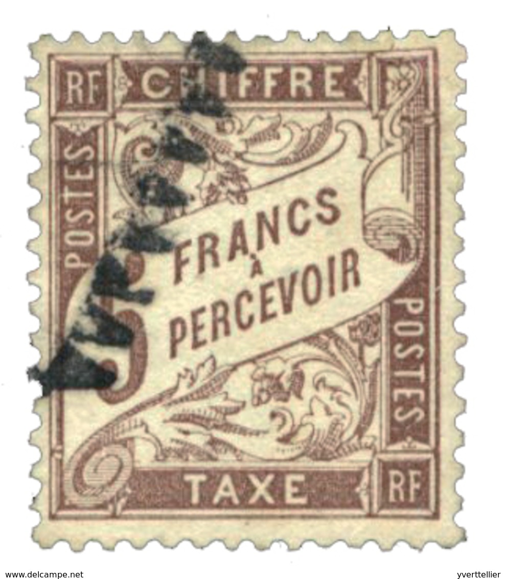 273 Taxe N°27 Obl. TB 5 F. Marron - Other & Unclassified