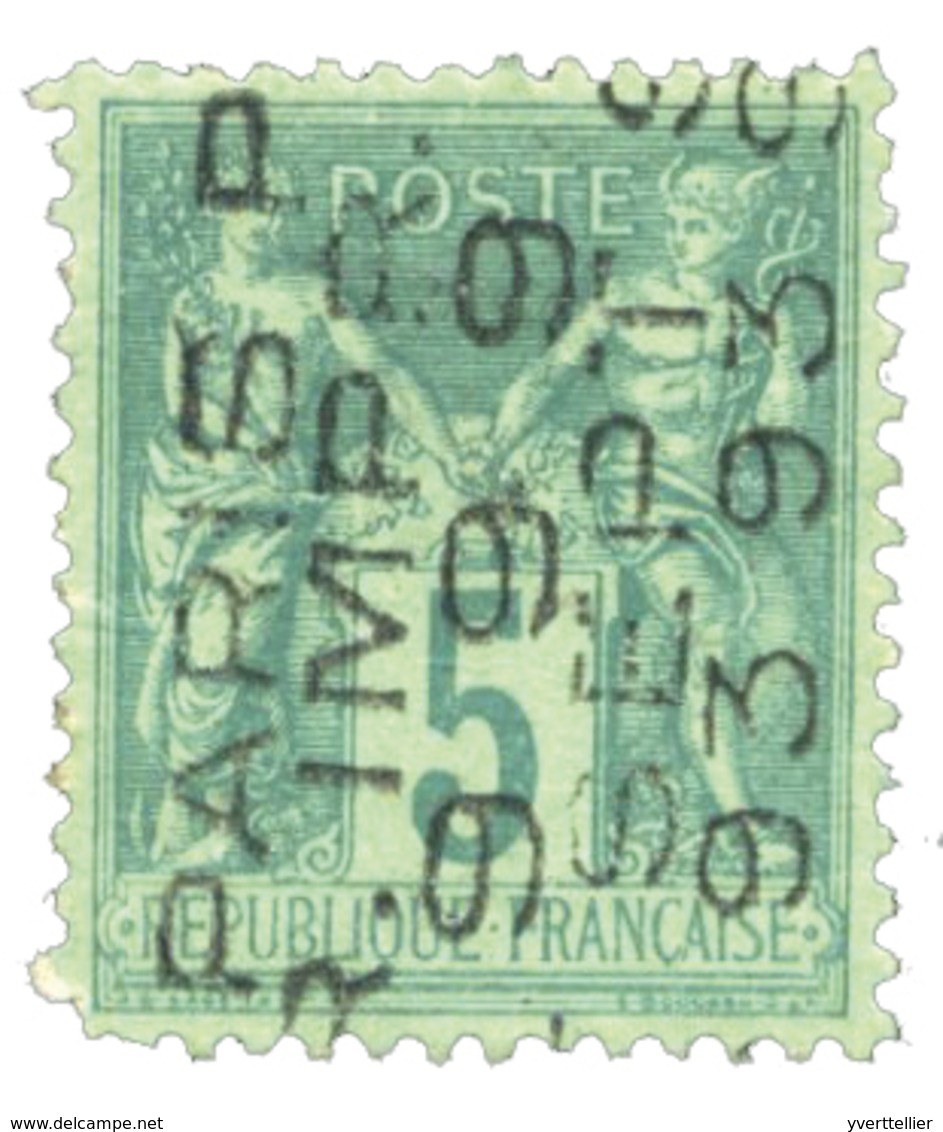 282 Préo N°15* 5 C. Vert. Dents Courtes - Autres & Non Classés