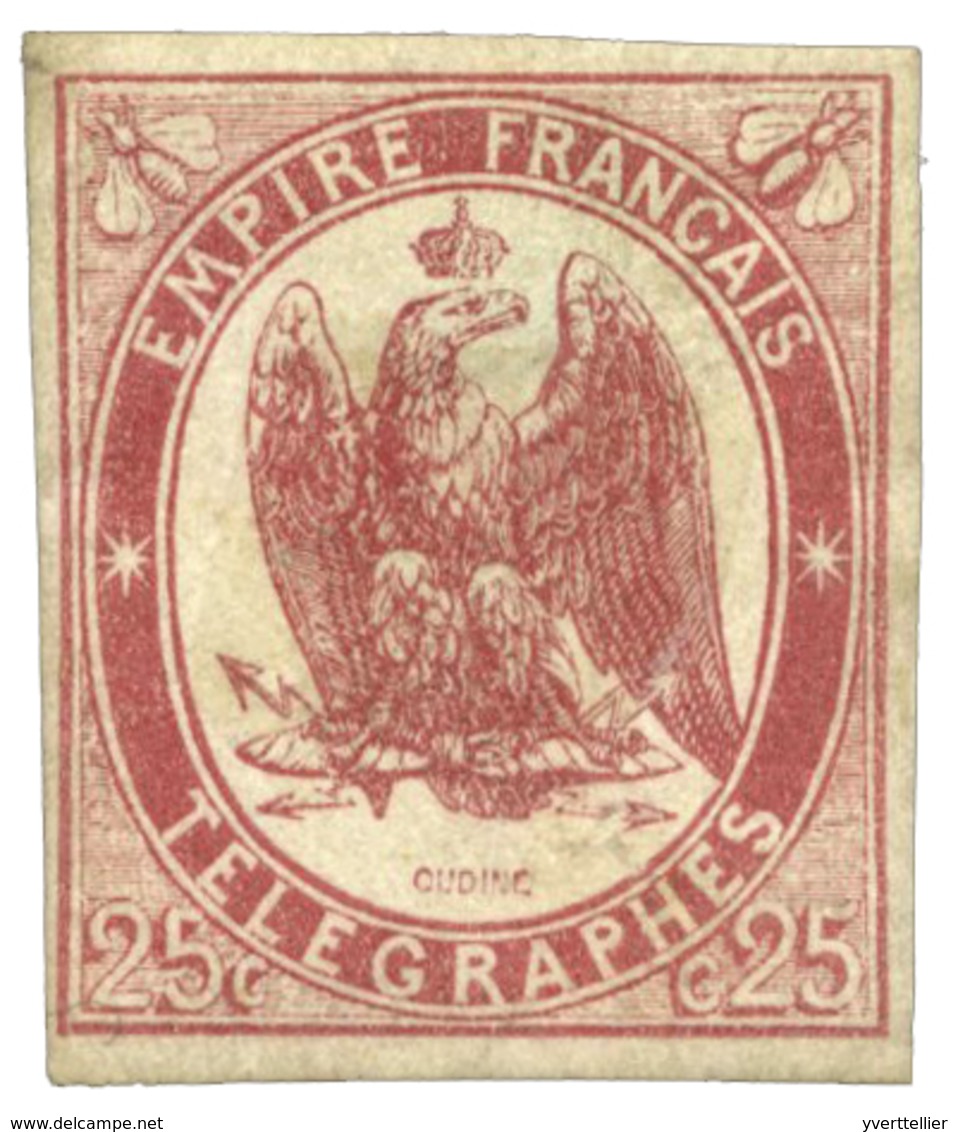 302 Télégraphe N°1*  25 C. Rouge-carmin - Telegraph And Telephone