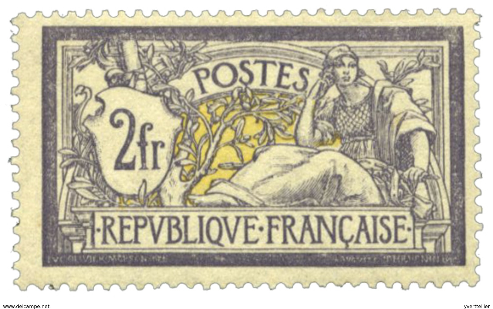313 N°122* 2 F. Violet Et Jaune Merson. Exemplaire Très Frais - Other & Unclassified