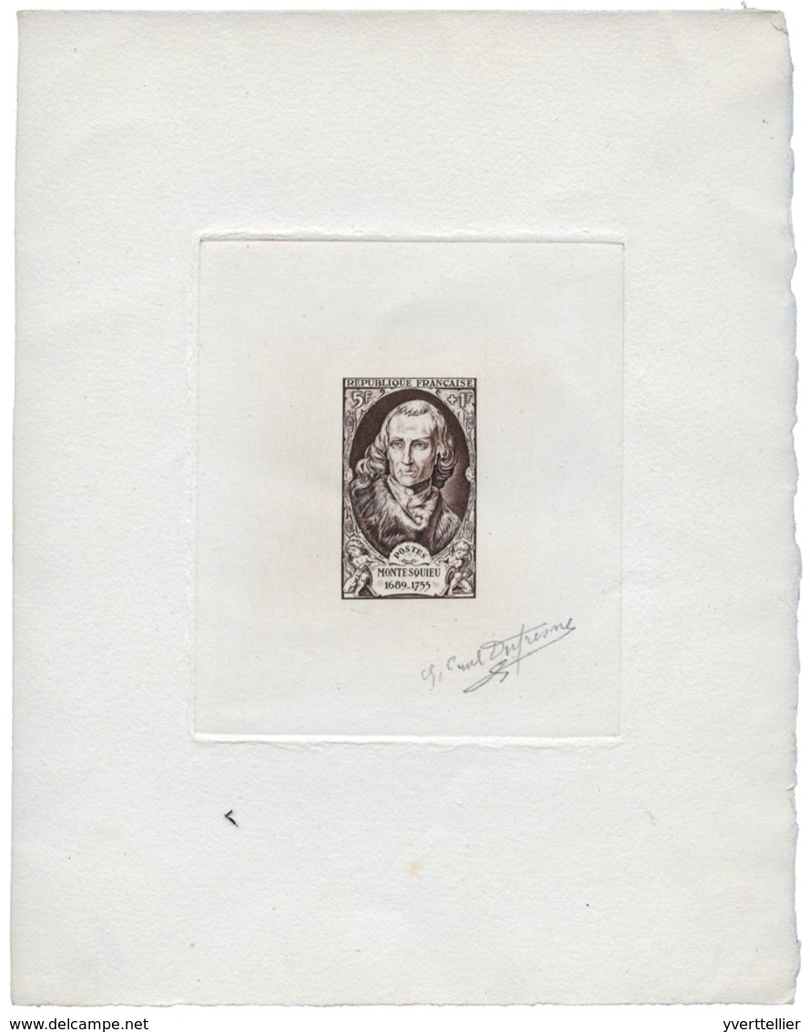 408 N°853(*) Montesquieu En épreuve D'artiste Signée. - Autres & Non Classés