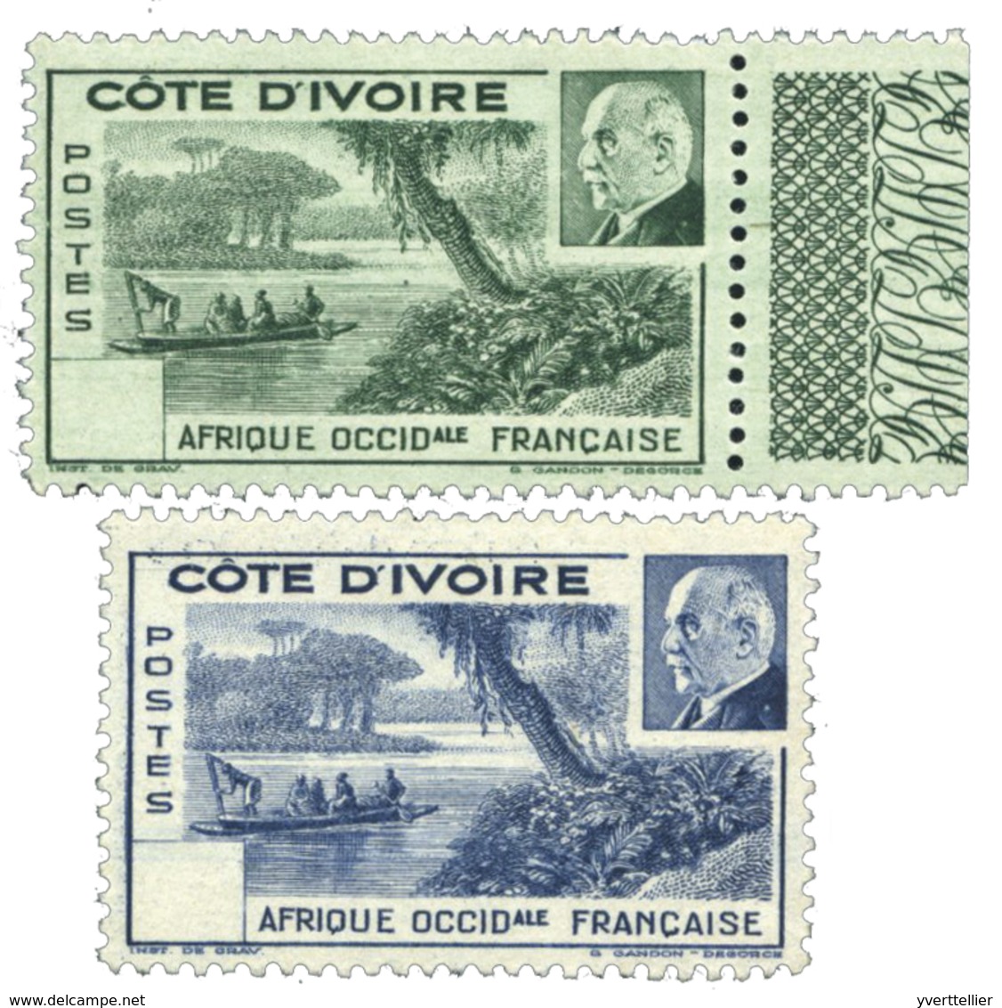 806 Cote D'Ivoire N°169a/170a** Sans Valeur Dans Le Cartouche. - Other & Unclassified