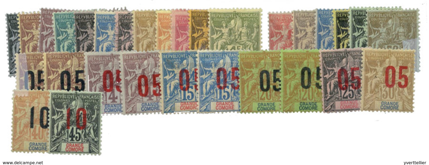 839 Grande Comore Collection Type Groupe Avec Variétés */obl. - Other & Unclassified