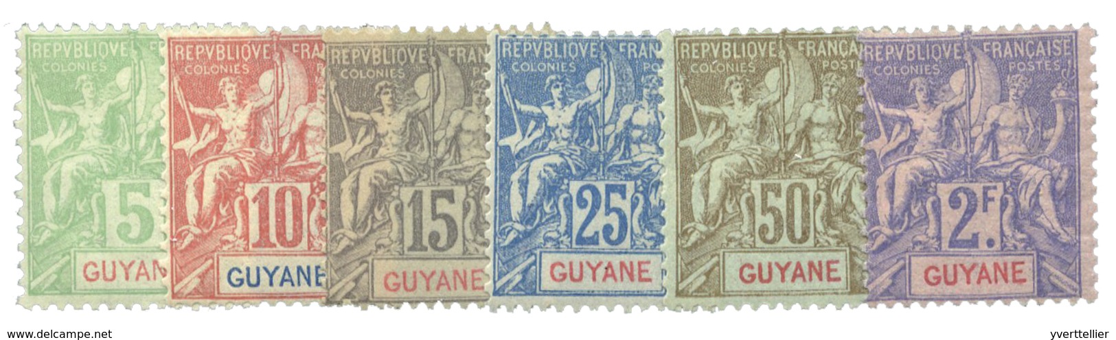 855 Guyane N°43/48* - Sonstige & Ohne Zuordnung