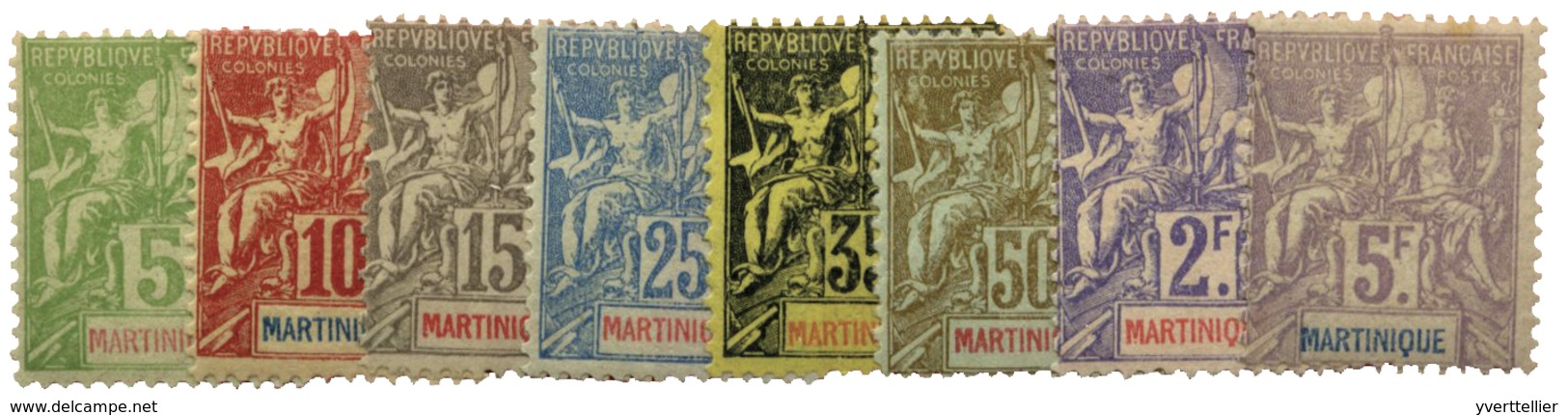 909 MARTINIQUE N°44/51* - Other & Unclassified