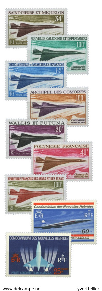 1002 Concorde 1969, 9 Valeurs** - Unclassified