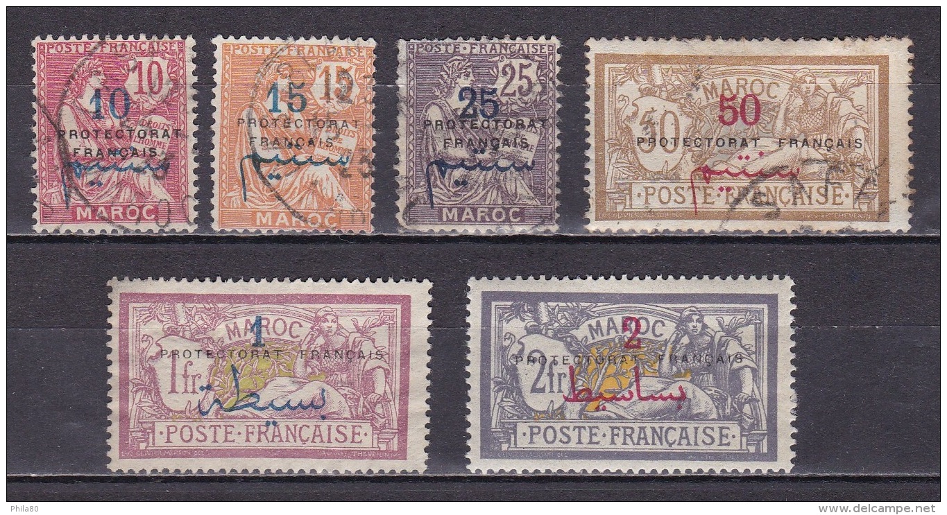 Maroc N°41,42,45,50,51*,52* - Unused Stamps