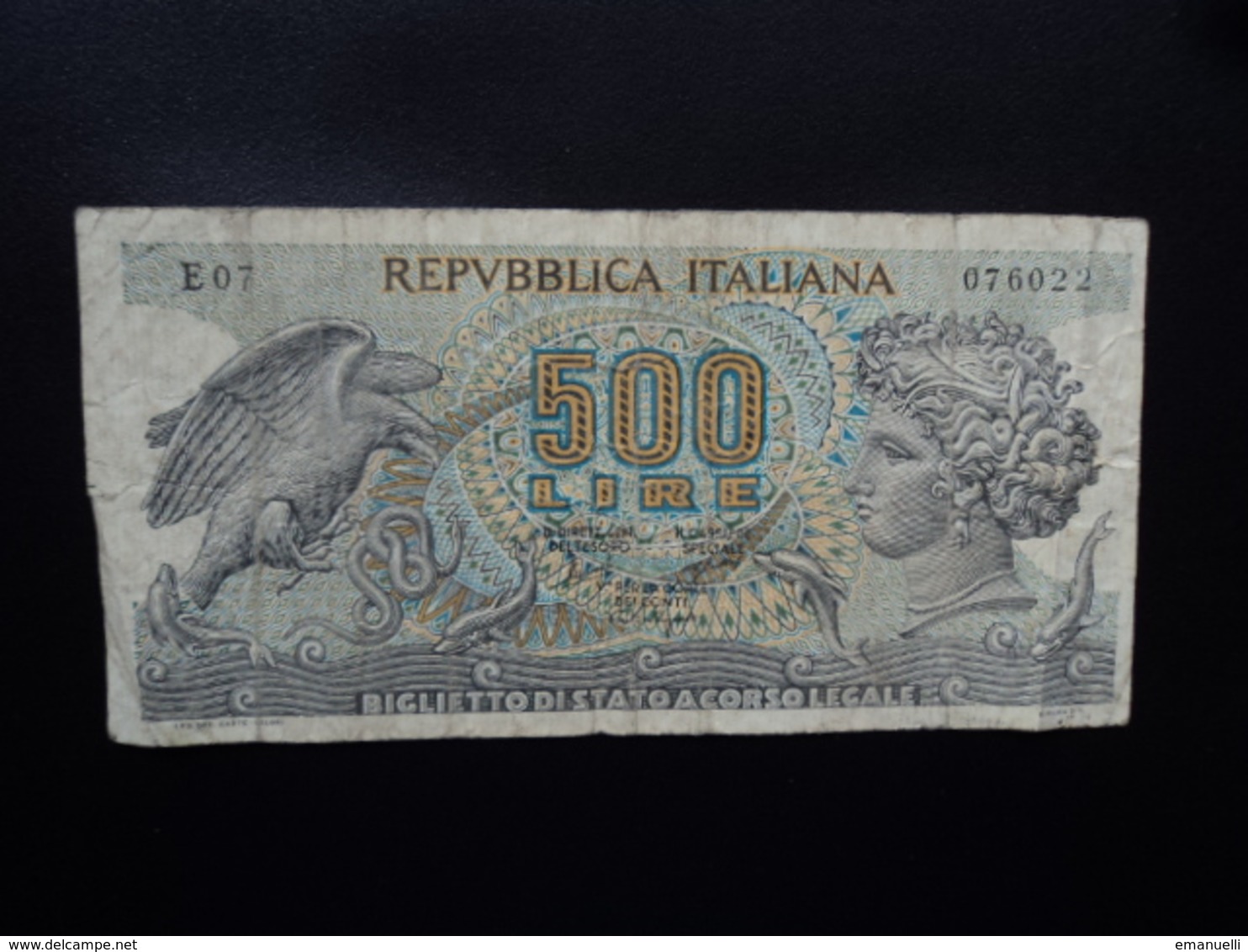 ITALIE : 500 LIRE  20.6.1966  P 93a / CI 23 BS 58   TB - 500 Lire