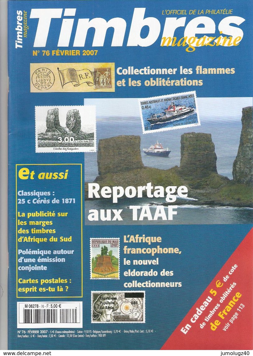 Timbres Magazine N° 76 Février 2007 - Français (àpd. 1941)